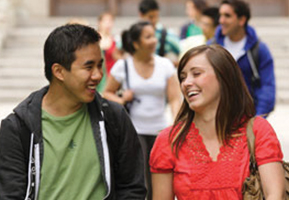 Students laughing